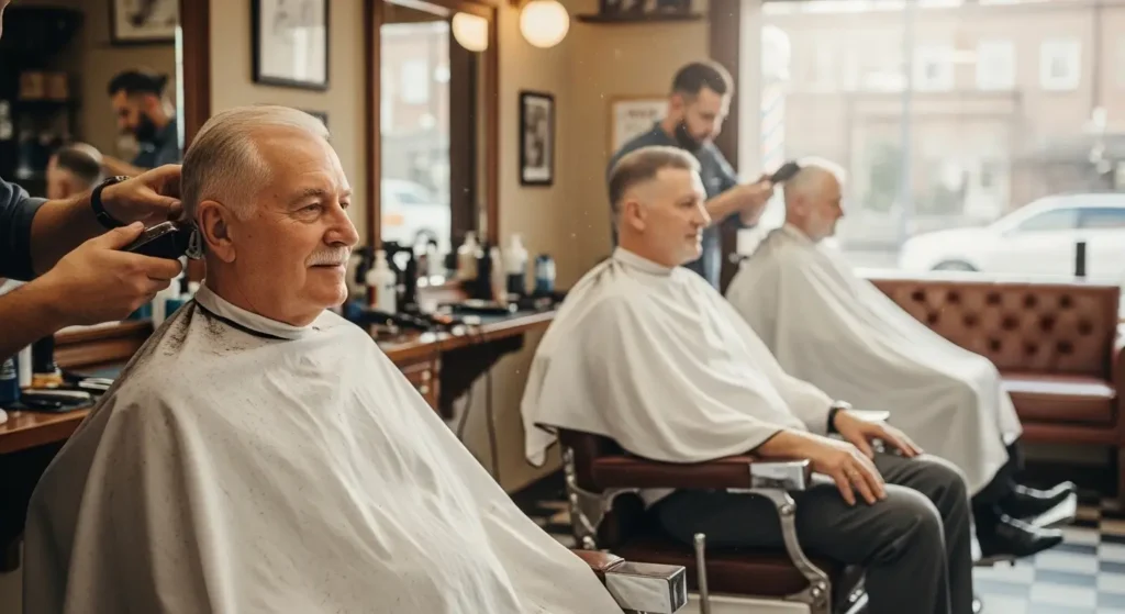 Subtle Fade Taper Hairstyle for Older Men