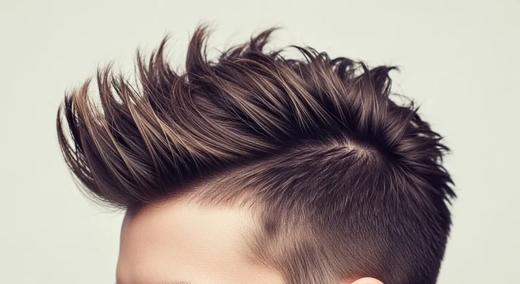 Trendy thick hair spiky haircut