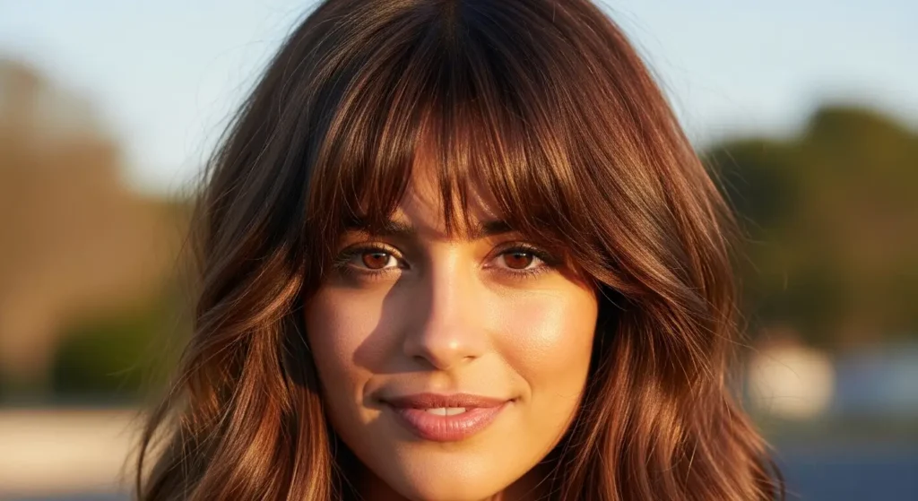 Soft Wavy Fringe Hair Look