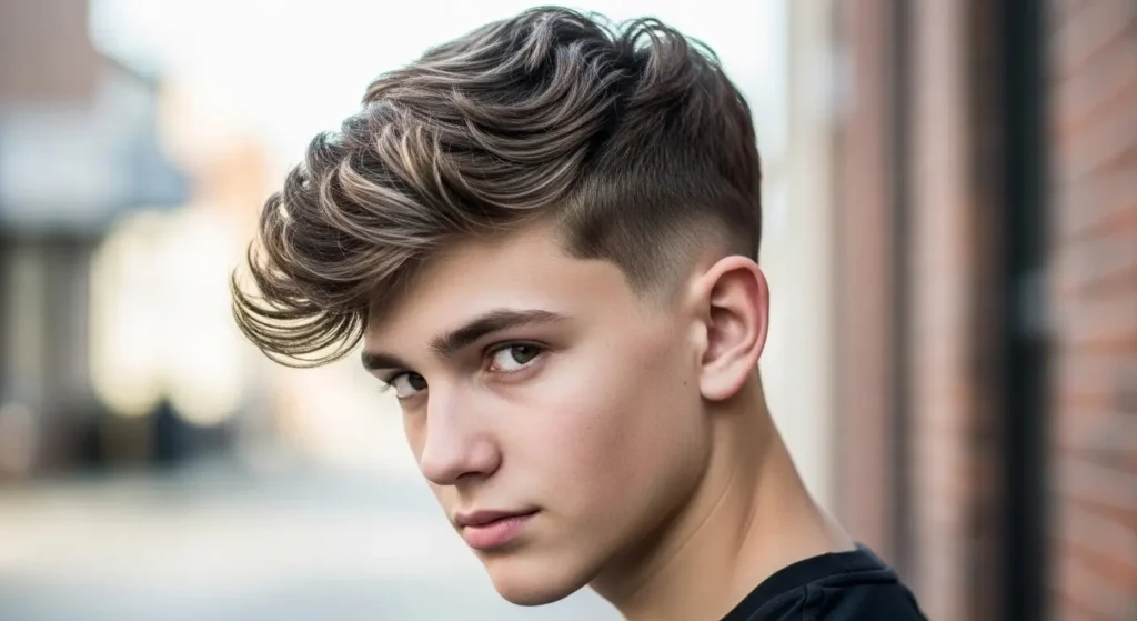 Wavy textured crop hairstyle