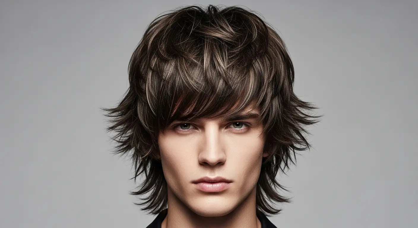 Wolf Cut Masculine Hair Style