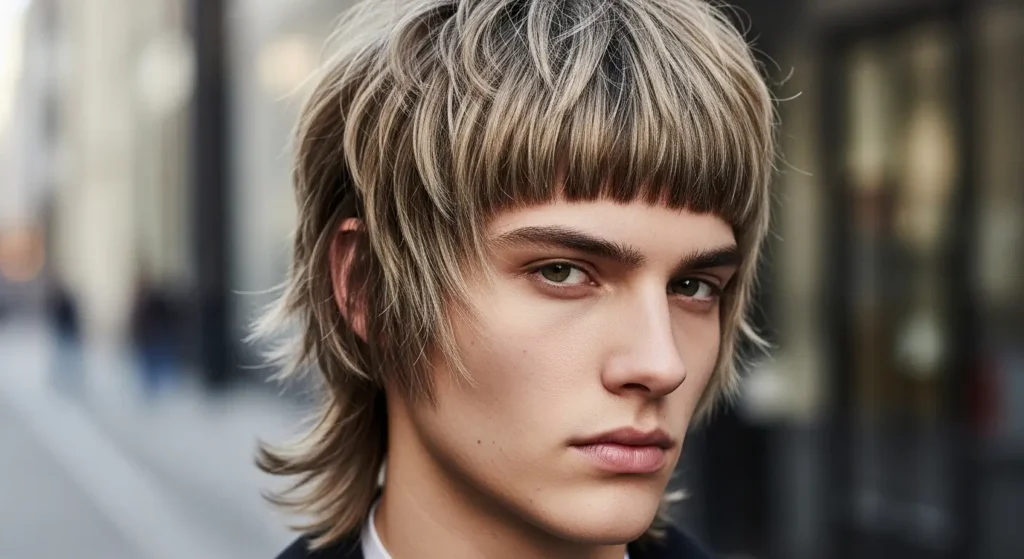 Men’s Wolf Cut Blunt Fringe