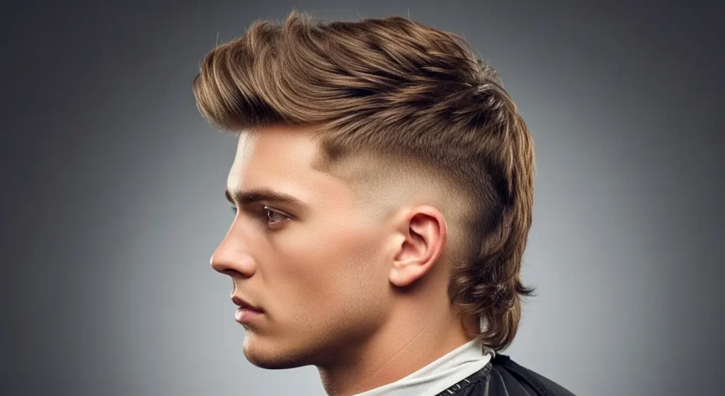 Masculine Wolf Mullet Hairstyle