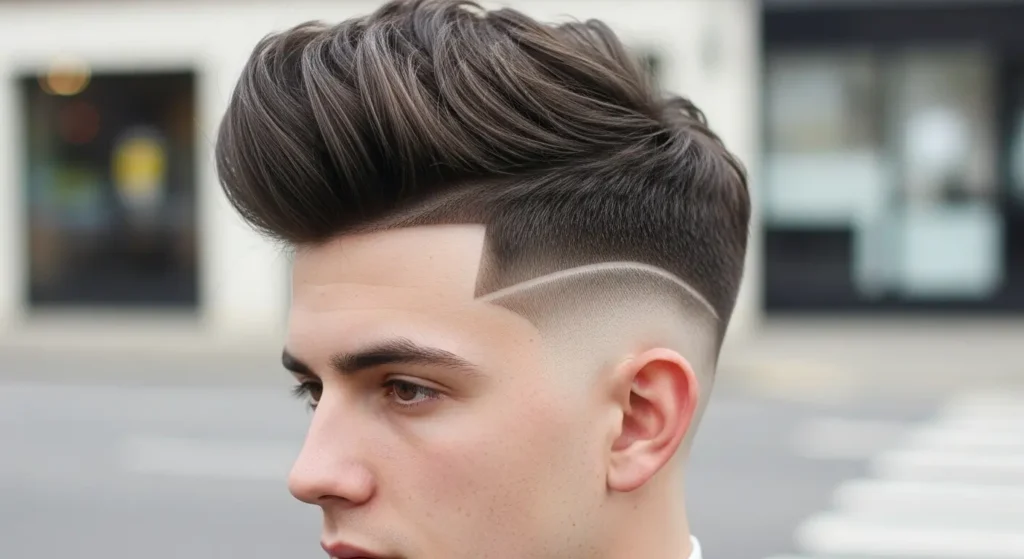 Classic blowout hairstyle men