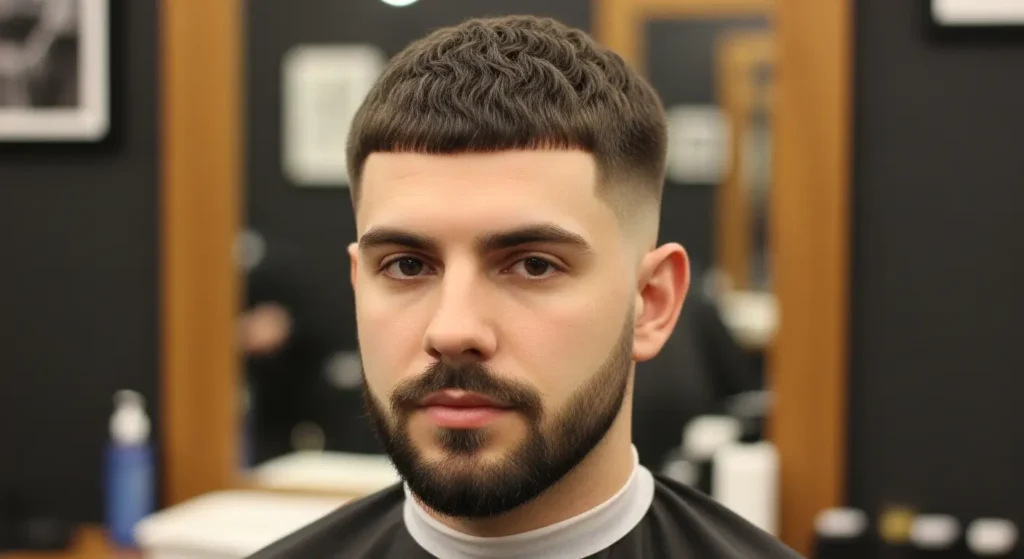 Classic buzz cut hairstyle