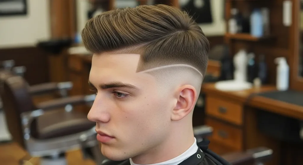 Men’s disconnected undercut hair