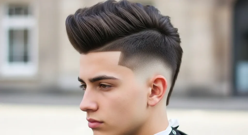 Modern faux hawk hairstyle men