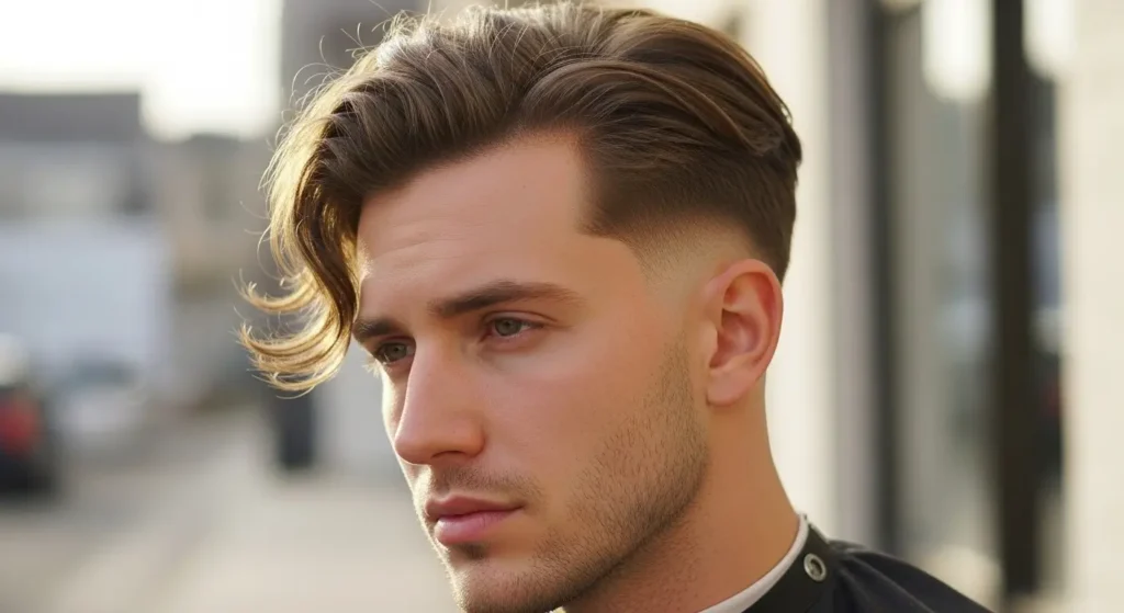 Layered curtain long hairstyle