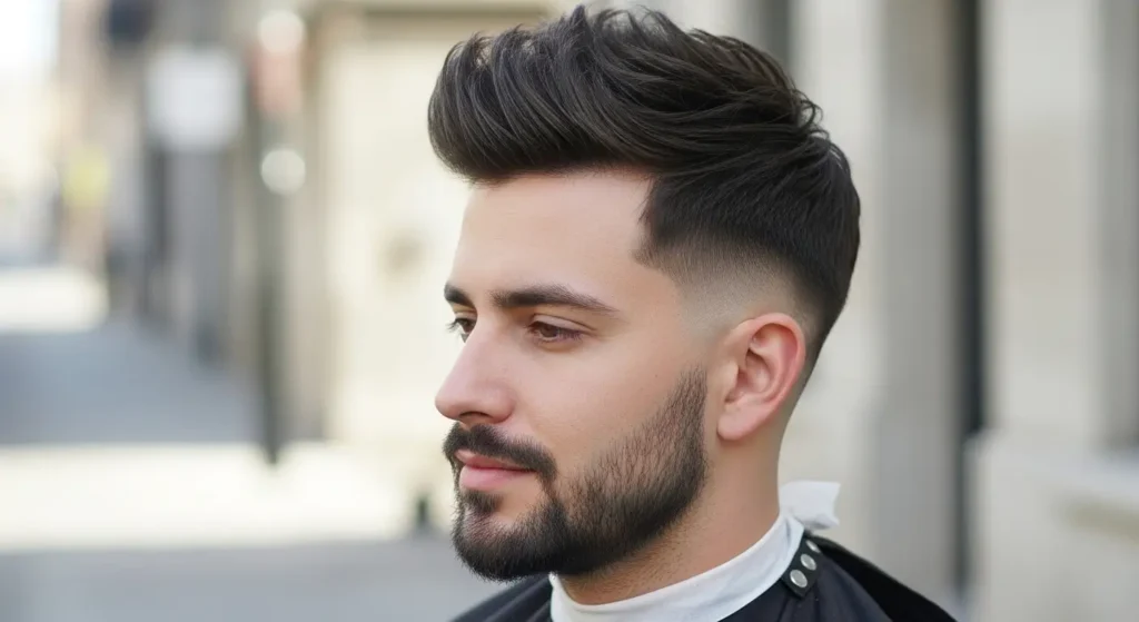 Stylish natural free haircut men