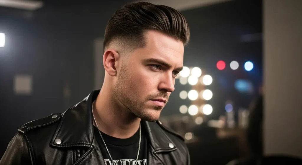 Stylish rockstar haircut men