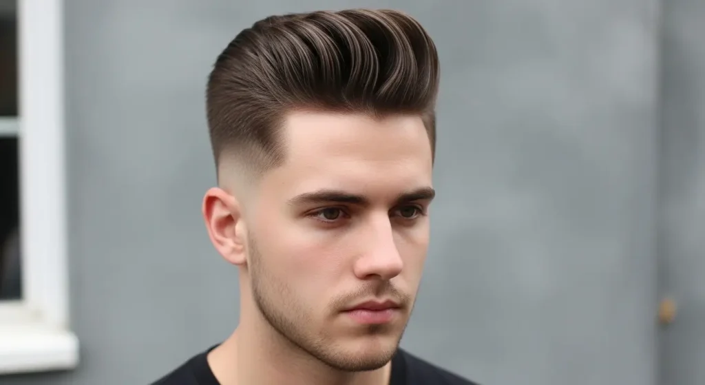 Short pompadour haircut men