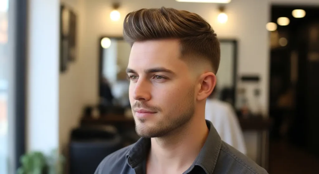 Short quiff haircut for men