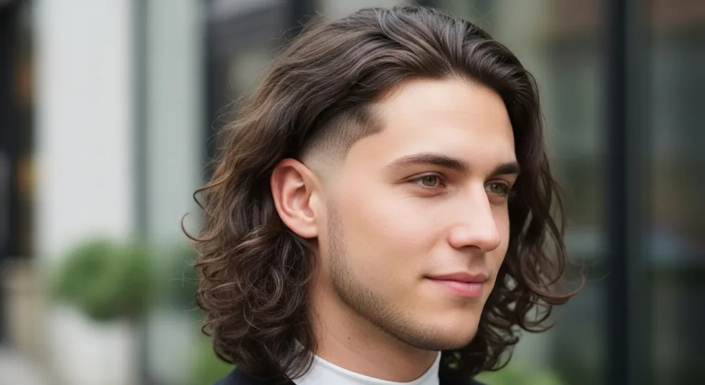 Stylish shoulder waves men