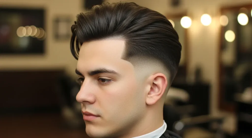 Modern mid fade haircut men