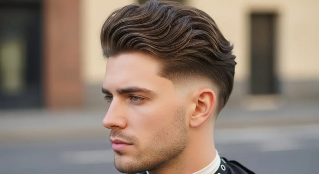 Trendy textured long layers men