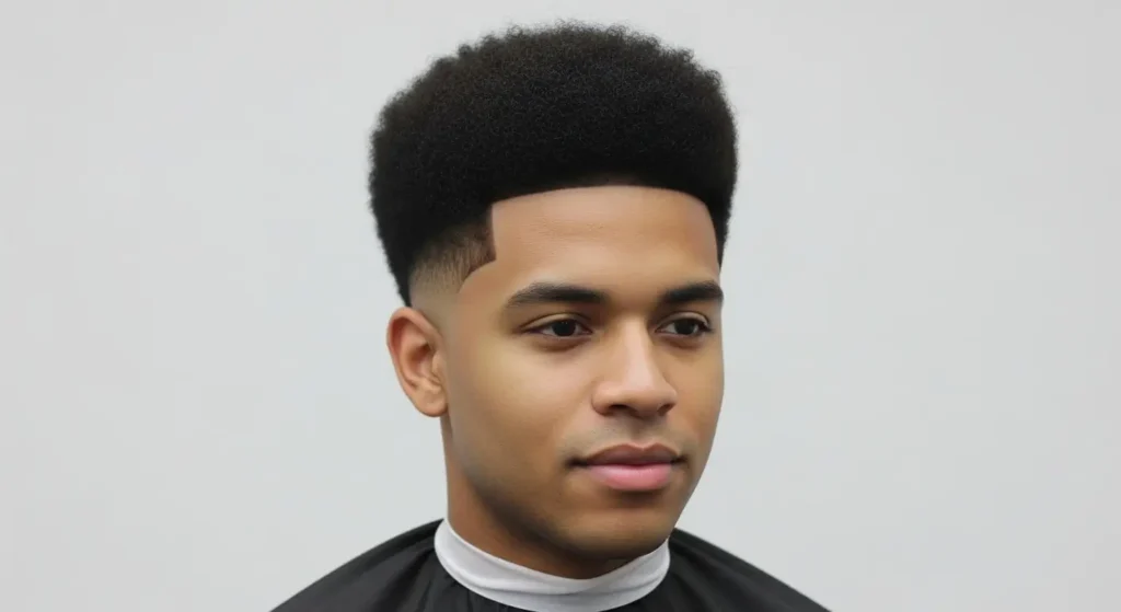 Thick afro hairstyle men